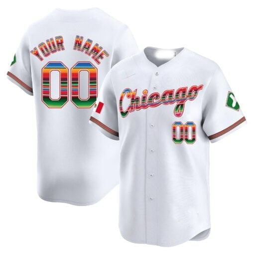 Custom Chicago White Sox Mexico Vapor Premier Limited Jersey V3- All Stitched-White RONA