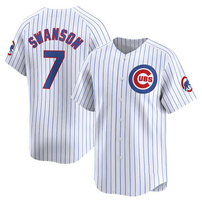 Chicago Cubs #7 Dansby Swanson White RONA Home Limited Player Jersey