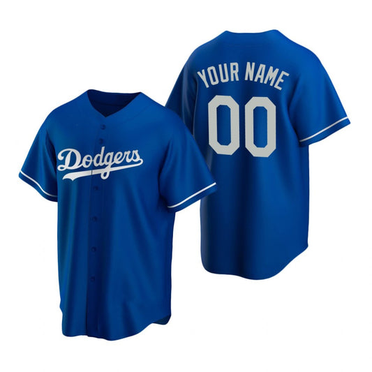Custom Los Angeles Dodgers Royal RONA Stitched Cool Base Jersey