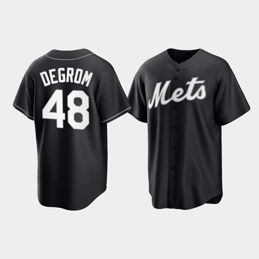 New York Mets #48 Jacob deGrom Black RONA Cool Base Stitched Jersey