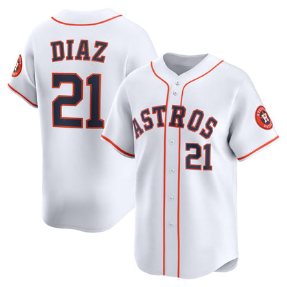 Houston Astros #21 Yainer Diaz White RONA Home Limited Player Jersey