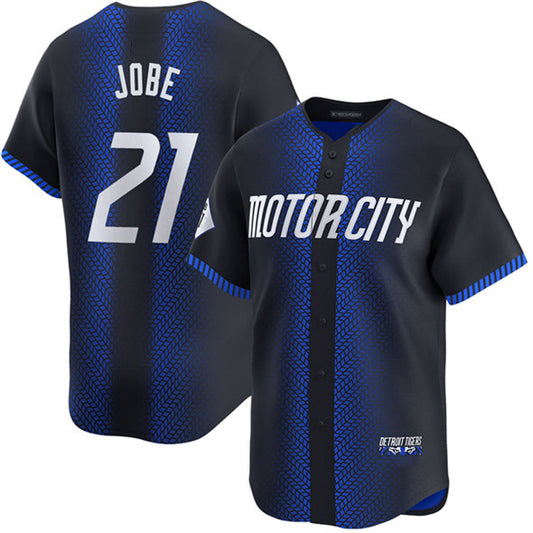 Detroit Tigers #21 Jackson Jobe Navy RONA City Connect Cool Base Stitched Jersey