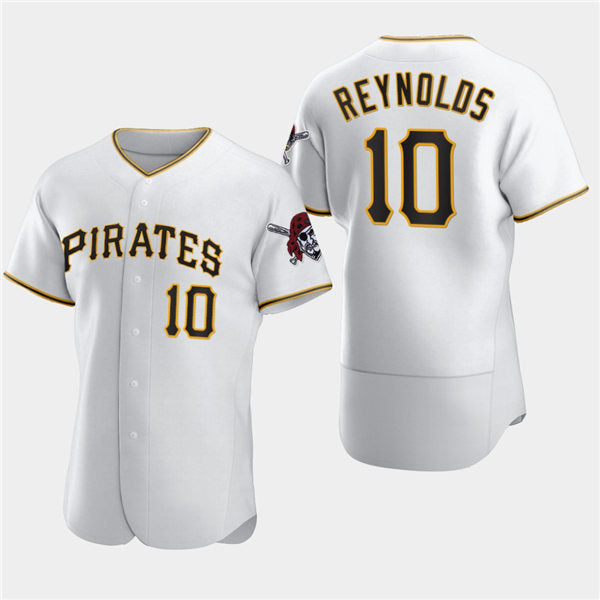 Pittsburgh Pirates #10 Bryan Reynolds White RONA Home Flex Base Jersey