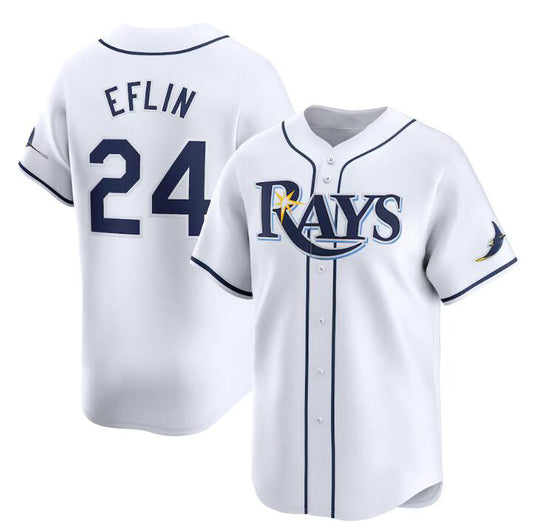 Tampa Bay Rays #24 Zach Eflin White RONA Home Limited Stitched Jersey