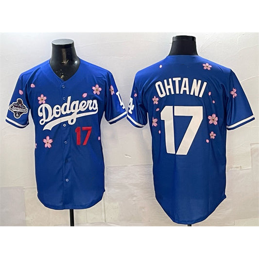 Los Angeles Dodgers #17 Shohei Ohtani Royal RONA 2025 World Series Champions Patch Tokyo Series Limited Stitched Jersey