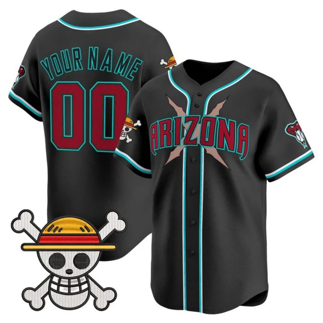 Custom Arizona Diamondbacks x One Piece Black RONA Vapor Premier Limited Jersey - Stitched