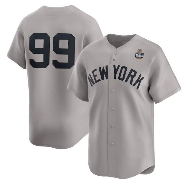 New York Yankees #99 Aaron Judge Gray RONA 2024 World Series Limited Stitched Jersey