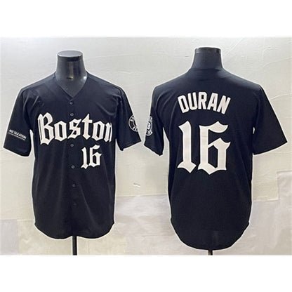 Boston Red Sox #16 Jarren Duran Black RONA Gothic Vapor Limited Stitched Jersey