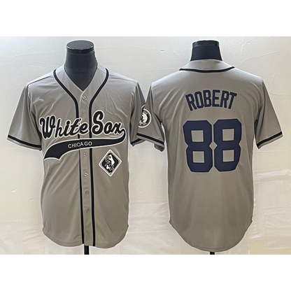 Chicago White Sox #88 Luis Robert Grey RONA Cool Base Stitched Jersey