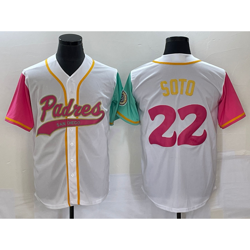 San Diego Padres #22 Juan Soto White RONA NEW 2023 City Connect Cool Base Stitched Jersey 2