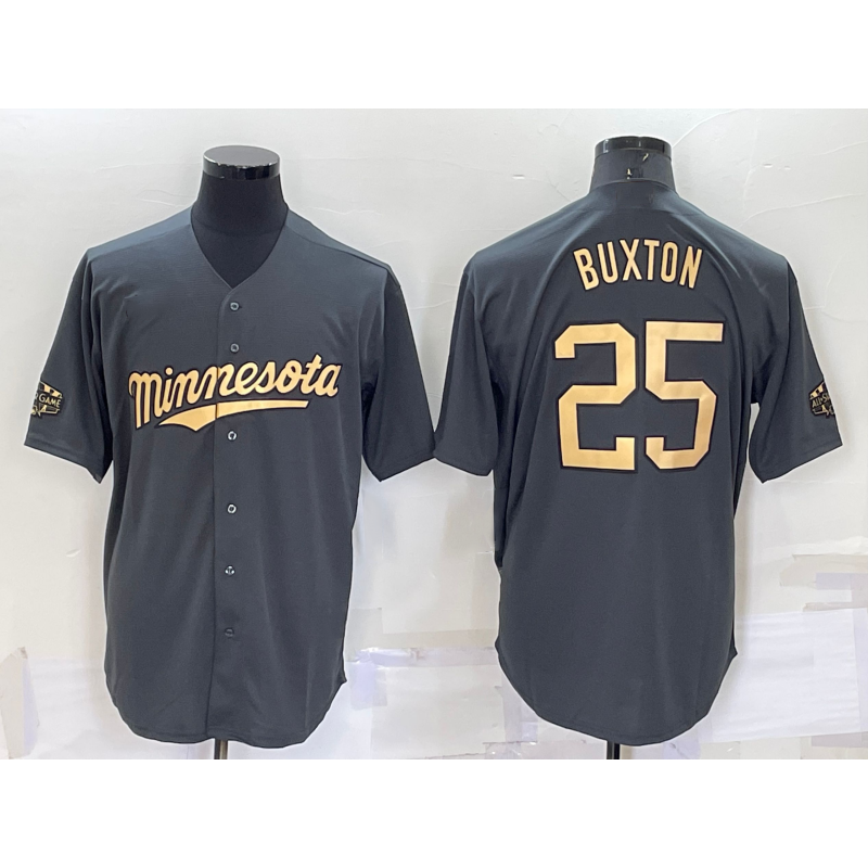 Minnesota Twins #25 Byron Buxton Grey RONA 2022 All Star Stitched Cool Base Jersey