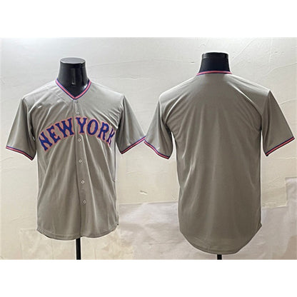New York Mets Team Big Logo Gray RONA 2025 Limited Stitched Jersey