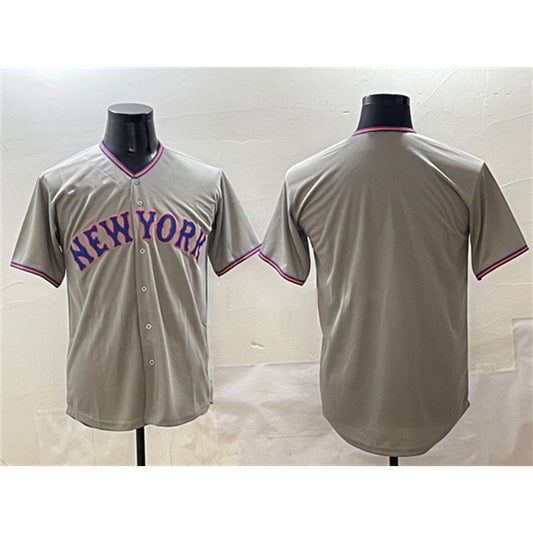 New York Mets Team Big Logo Gray RONA 2025 Limited Stitched Jersey