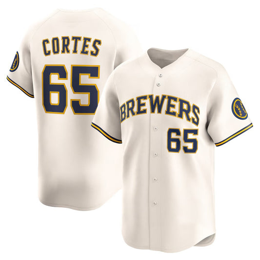 Milwaukee Brewers #65 Nestor Cortes Cream RONA Home Limited Player Jersey