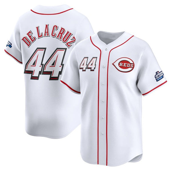 Cincinnati Reds #44 Elly De La Cruz White RONA 2025 Speedway Classic Home Limited Stitched Jersey
