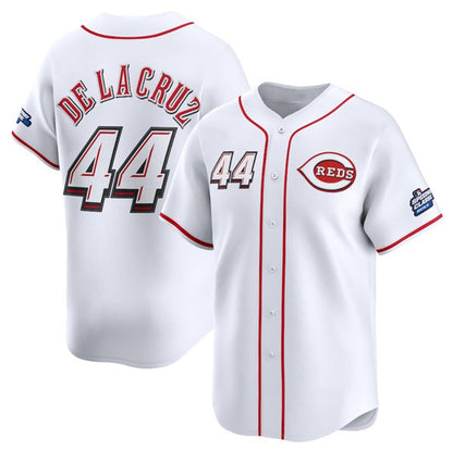 Cincinnati Reds #44 Elly De La Cruz White RONA 2025 Speedway Classic Home Limited Stitched Jersey