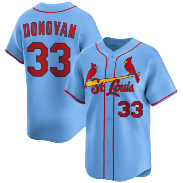St. Louis Cardinals #33 Brendan Donovan Blue RONA Alternate Limited Stitched Jersey