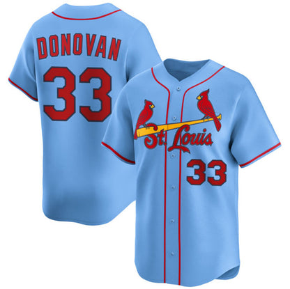 St. Louis Cardinals #33 Brendan Donovan Blue RONA Alternate Limited Stitched Jersey