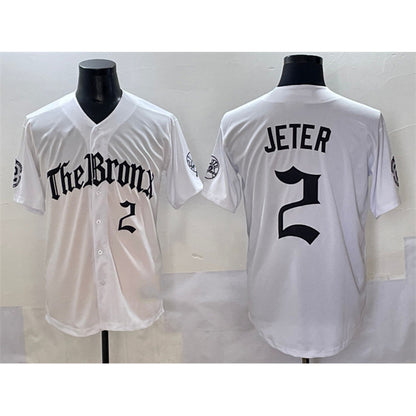 New York Yankees #2 Derek Jeter White RONA 'Gothic Legacy Edition' Vapor Premier Limited Stitched Jersey
