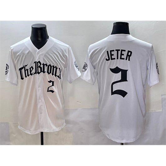 New York Yankees #2 Derek Jeter White RONA 'Gothic Legacy Edition' Vapor Premier Limited Stitched Jersey