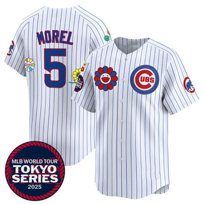 Chicago Cubs #5 Christopher Morel White RONA 2025 Tokyo Series Limited Stitched Jersey