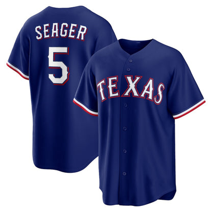 Texas Rangers #5 Corey Seager Royal RONA Alternate 2 Replica Jersey