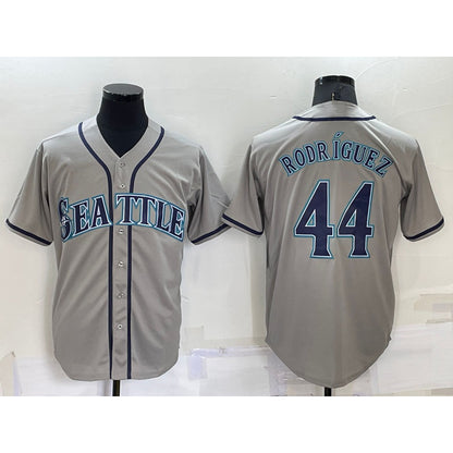 Seattle Mariners #44 Julio Rodriguez Grey RONA Stitched Cool Base Jersey