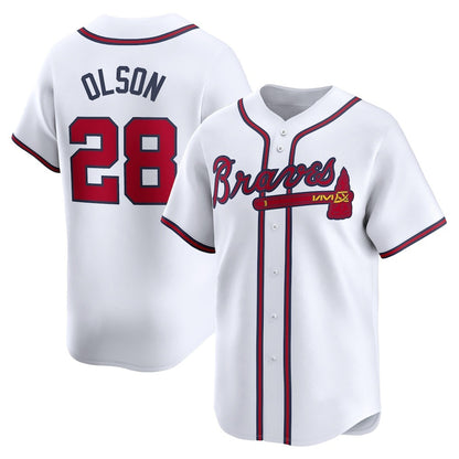 Atlanta Braves #28 Matt Olson White RONA Home Limited Player Jersey