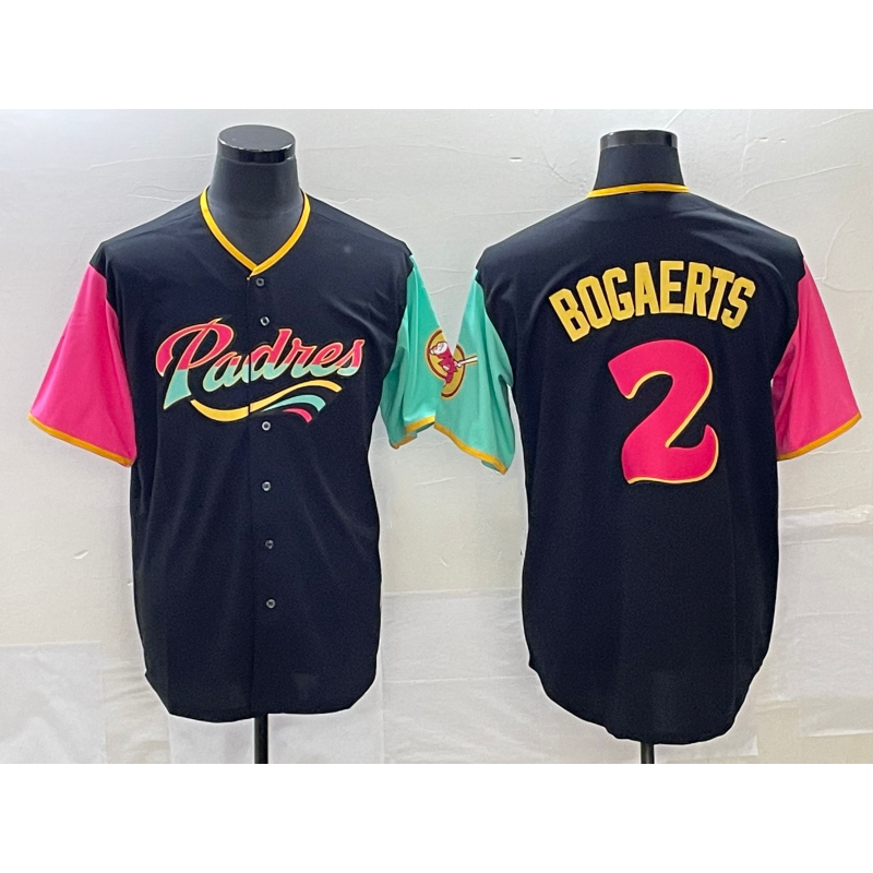 San Diego Padres #2 Xander Bogaerts 2022 Black RONA City Connect Cool Base Stitched Jersey