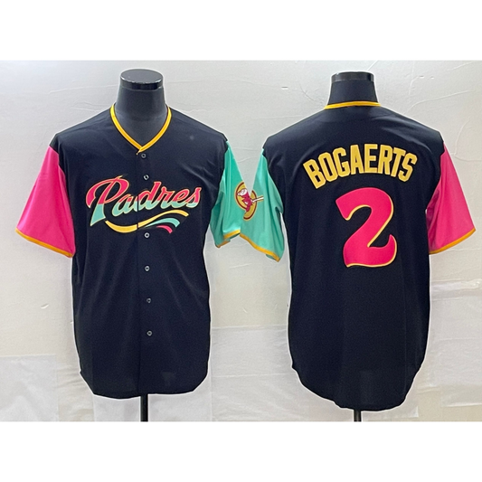 San Diego Padres #2 Xander Bogaerts 2022 Black RONA City Connect Cool Base Stitched Jersey