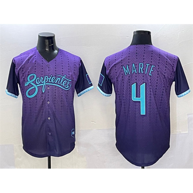 Arizona Diamondbacks #4 Ketel Marte Purple RONA 2025 City Connect Limited Stitched Jersey