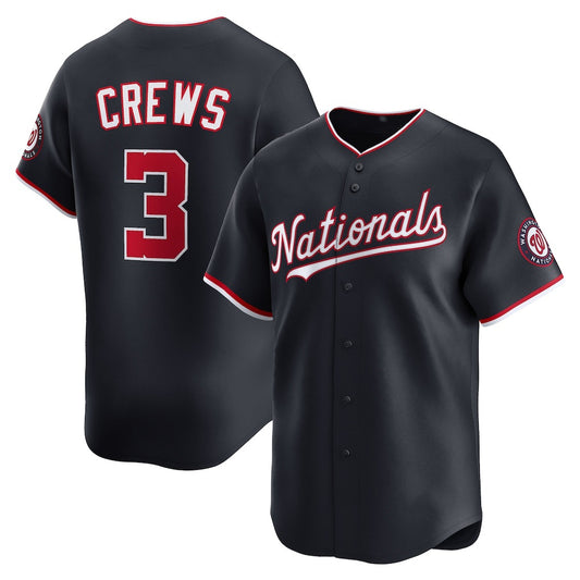 Washington Nationals #3 Dylan Crews Navy RONA Alternate Limited Jersey