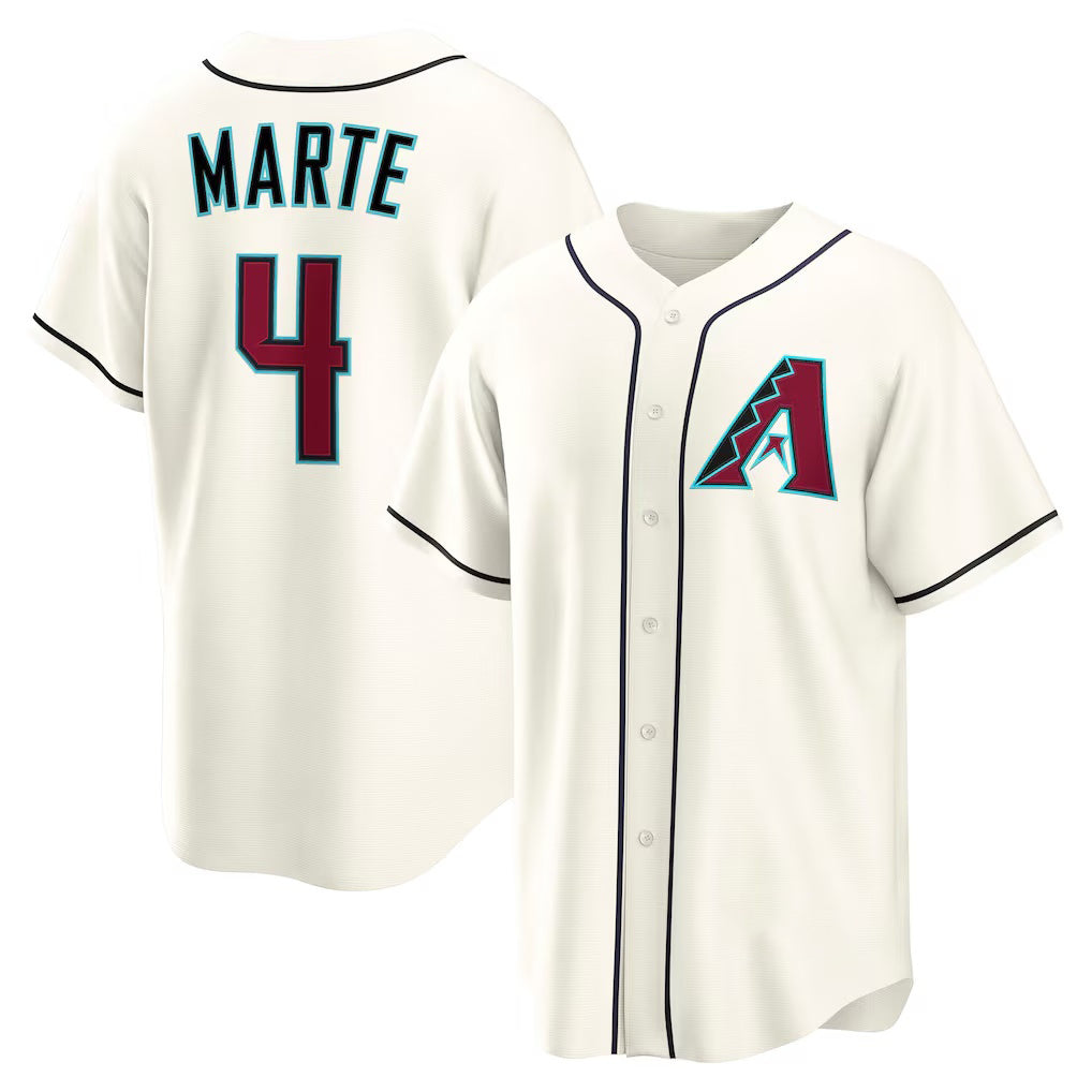 Arizona Diamondbacks #4 Ketel Marte Cream RONA Home Replica Jersey