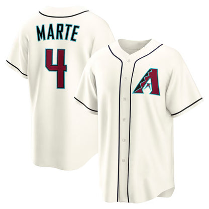 Arizona Diamondbacks #4 Ketel Marte Cream RONA Home Replica Jersey