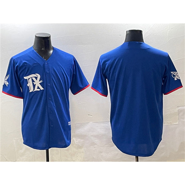 Texas Rangers Blank Royal RONA City Connect Stitched Jersey