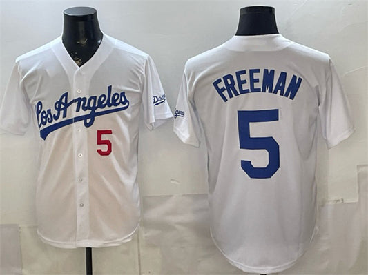 Los Angeles Dodgers #5 Freddie Freeman White RONA Alternate Stadium Stitched Jersey