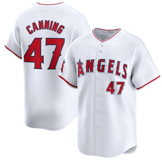 Los Angeles Angels #47 Griffin Canning White RONA Home Limited Stitched Jersey