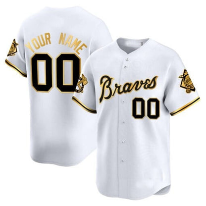 Custom Atlanta Braves Peaches n¡¯ Cream Vapor Premier Limited Jersey ¨C White RONA