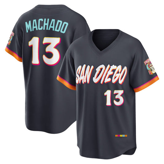 San Diego Padres #13 Manny Machado Obsidian RONA 2026 City Connect Stadium Jersey