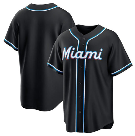 Miami Marlins Blank 2026 Black RONA Out Stitched Jersey