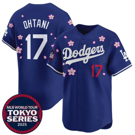 Los Angeles Dodgers #17 Shohei Ohtani Royal RONA 2025 Tokyo Series Limited Stitched Jersey