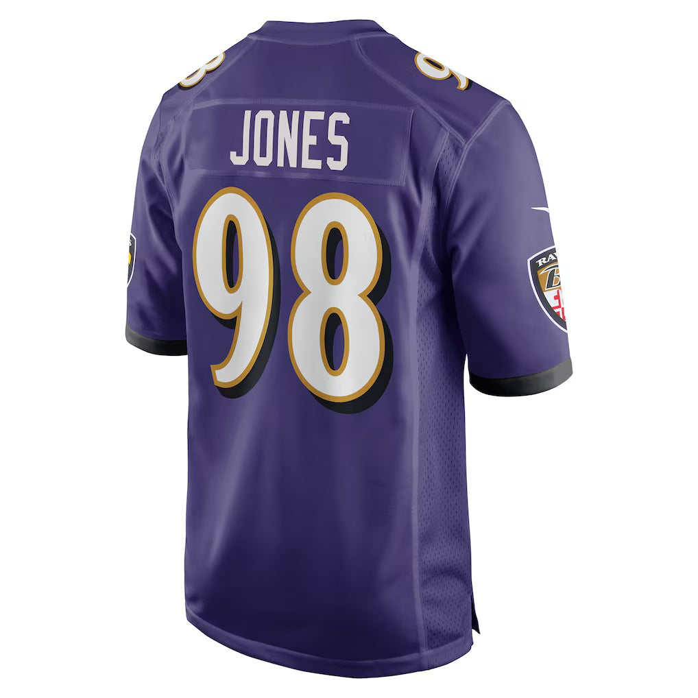 B.Ravens #98 Travis Jones Purple RONA Player Game Jersey