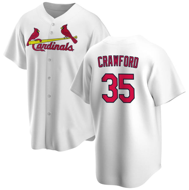 St. Louis Cardinals #35 Brandon Crawford White RONA Cool Base Stitched Jersey