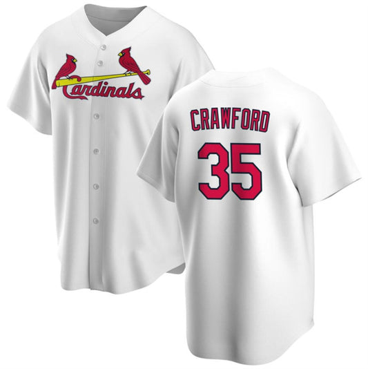 St. Louis Cardinals #35 Brandon Crawford White RONA Cool Base Stitched Jersey