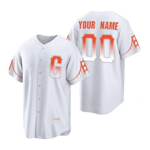 Custom San Francisco Giants White RONA 2021 City Connect Cool Base Jersey