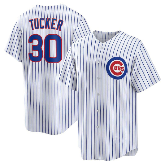 Chicago Cubs #30 Kyle Tucker White RONA Home Replica Player Jersey