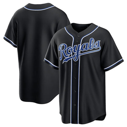 Kansas City Royals Blank Black RONA Out Stitched Jersey