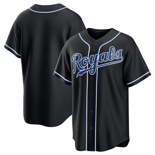 Kansas City Royals Blank Black RONA Out Stitched Jersey