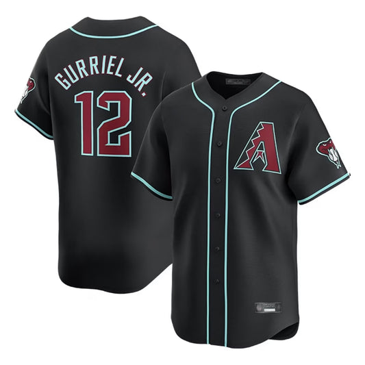 Arizona Diamondbacks #12 Lourdes Gurriel Jr Player Black RONA Limited Home Game Stitched Jerseys
