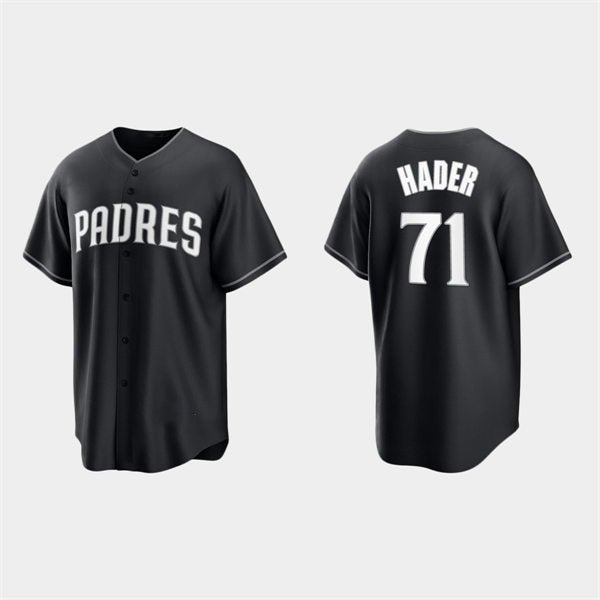 San Diego Padres #71 Josh Hader Black White RONA Collection Jersey
